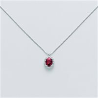 Collana Miluna Donna Kate in Oro bianco Rubino 0.43 Ct CLD4095 - CLD4095